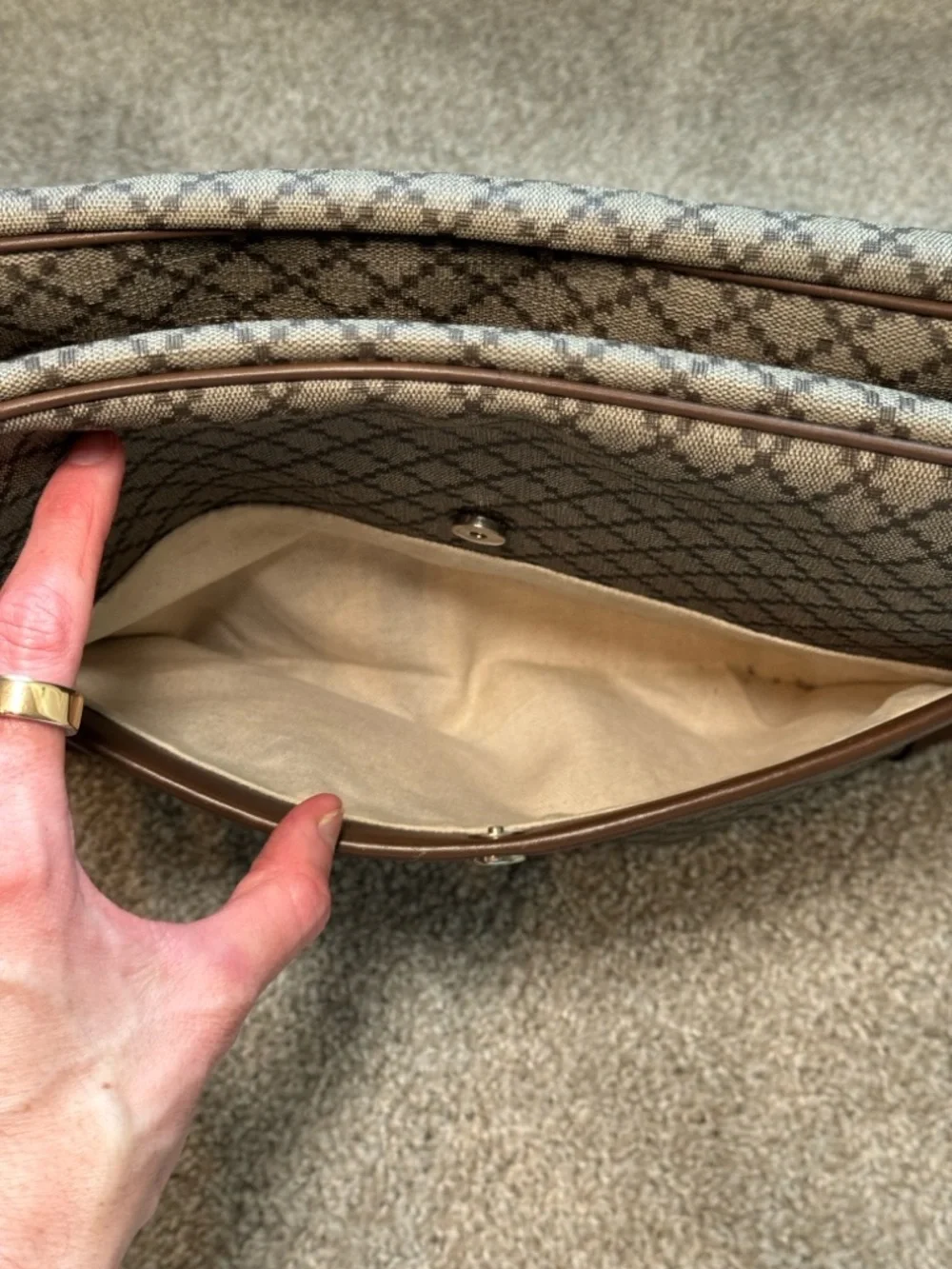 GUCCI Diamante Coated Canvas Messenger Bag - Picture 4 of 16